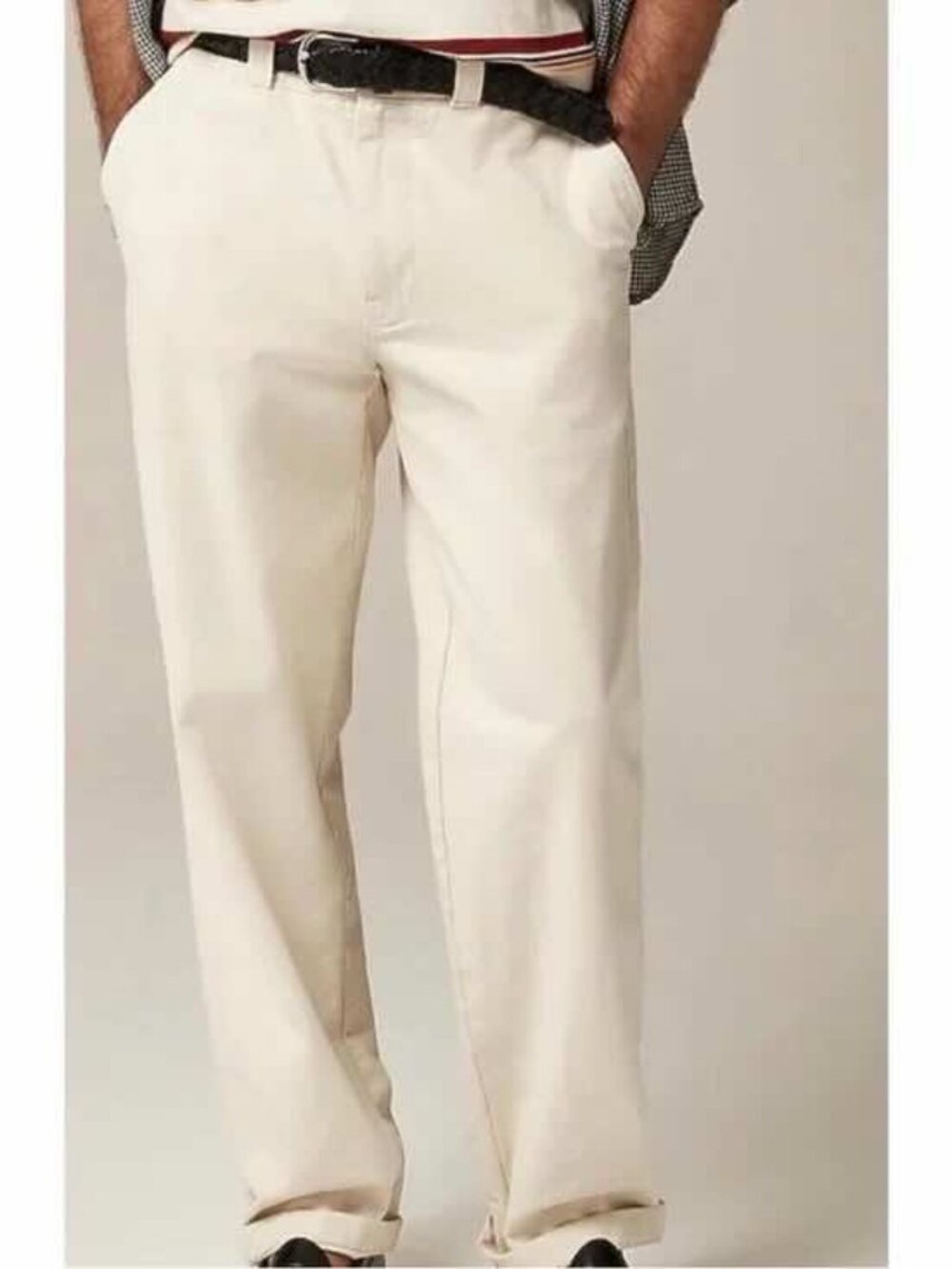 J. Crew Classic Trouser Pants in Canvas Natural Seeded